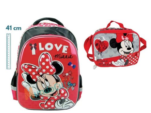 D_756125-MCO29148503827_012019-O.jpg Maleta Y Lonchera Minnie Morral Maletin Original Disney Rojo