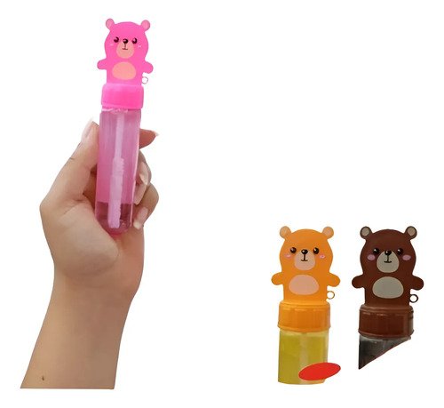 D_757030-MCO82198075578_022025-O.jpg Burbujeros Para Niños X 12 Unidades Modelo Oso | 30ml Amarillo