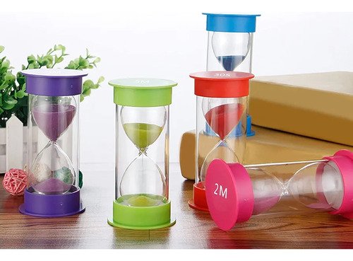 D_758351-MCO80941894657_112024-O.jpg Set De 2 Relojes De Arena 1 Minuto - Colores Variados Negro