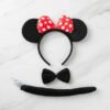 Diadema Minnie Mouse Con Orejas Y Moño Rojo Negro