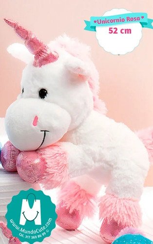 Hermoso Peluche De Unicornio Azul 55 Cm Mundocute