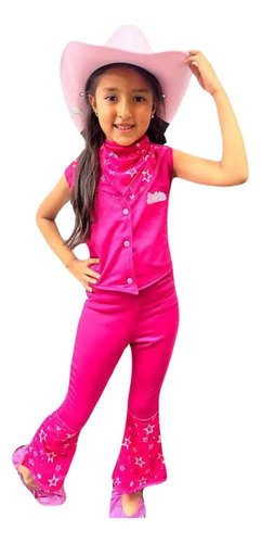 Disfraz De Barbie Vaquera Niña  Estilo Completo Y Divertido