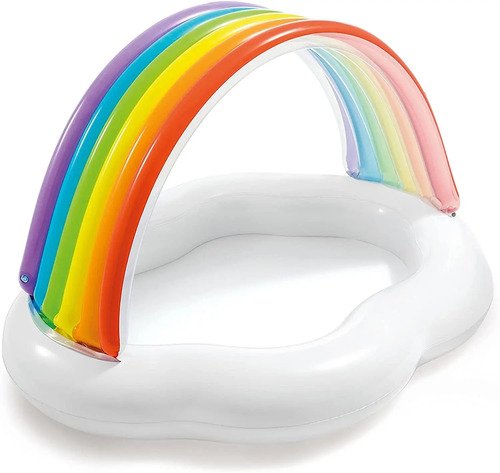 D_761018-MCO52821408521_122022-O.jpg Piscina Para Pelotas Y Agua Inflable Arcoiris Niños