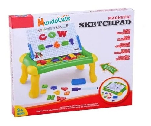 Mesa Didáctica Tablero Acrílico Con Letras Y Números Imán