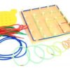 Geoplano Tabla De Enhebrar Madera Aprendizaje Montessori Agua
