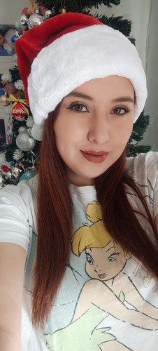 Gorro Navidad Gamuzado Pompon Navideño Calidad Premium Rojo