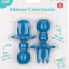 Set Cubiertos Azul Oscuro Bebés Cuchara Tenedor Pequeños