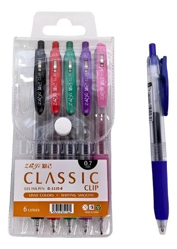 Set De Esferos X6 Colores Vario Blanco Varios