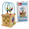 Cubo De Actividades De Madera 5 En 1 Juguete Educativo Crema