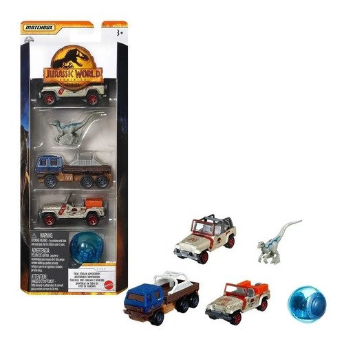 D_764483-MCO52984392385_122022-O.jpg Matchbox Jurassic World Colección Carros Jurasic Set X5 Varios