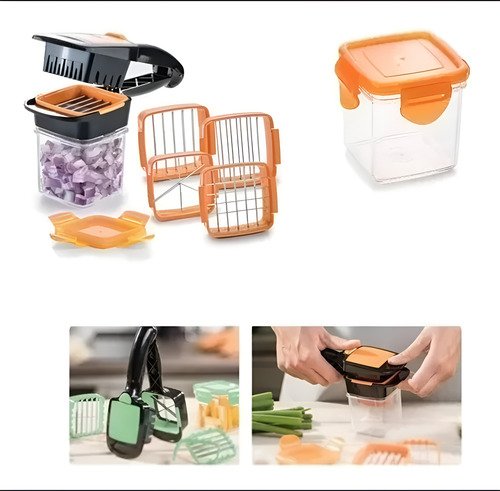 D_765001-MCO83373213179_032025-O.jpg Picatodo 5 En 1 - Multiusos Para Picar, Rallar Y Cortar Blanco