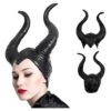 Cuernos De Maléfica Disfraz Para Halloween Cachos Malefica Negro
