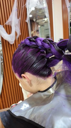 D_765876-MCO95991463133_102025-O.jpg Tinte Gel Temporal Guerreras Kpop Disfraz Rumi Demon Hunter Morado