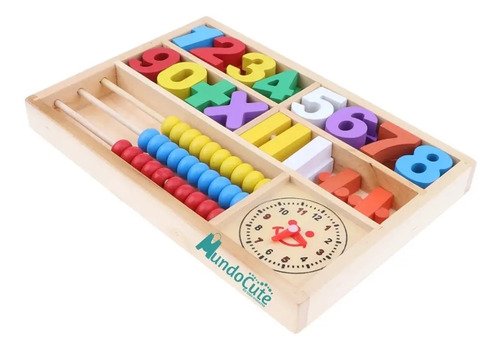 Juego Madera Montessori Matemáticas Calculadora Ábaco