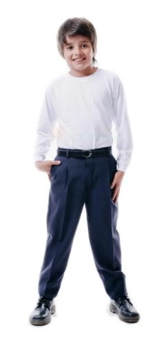 D_768994-MCO44520975160_012021-O.jpg Pantalón Escolar Lino Azul, Negro,gris Uniforme Niños Colegi