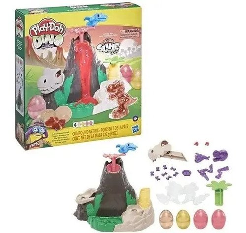 Kit Play Doh Dinosaurio Isla Del Volcán Slime Juguete