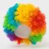 Peluca Afro Payaso Colores Con Nariz Disfraz Halloween Varios