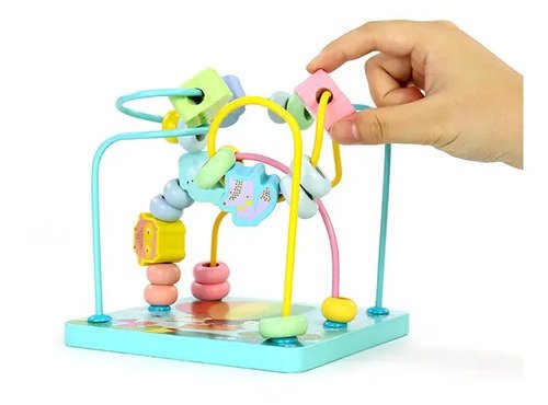 Cubo Madera Multifuncional Montessori Juguetes Didácticos  Multicolor