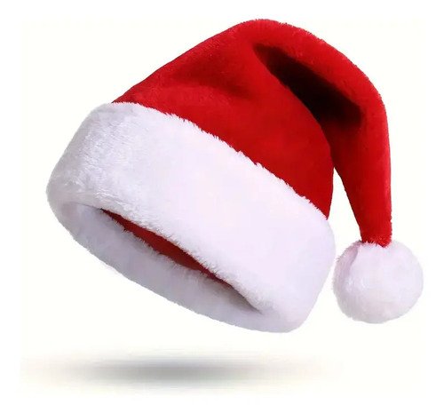 Gorro Navidad Gamuzado Pompon Navideño Calidad Premium Rojo