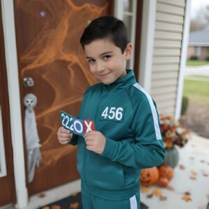 Disfraz Juego De Calamar Unisex  Niños Sudadera Participantes Números Intercambiables