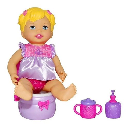 Muñeca Aprendiendo A Ir Al Baño Little Mommy Inodoro Sonidos