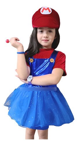 Disfraz Luigi O Mario Niña Disfraces Mario Bros Traje Niñas