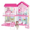 D_775327-MCO80947088835_112024-O.jpg Set Casa De Muñecas Para Arma153 Piezas +2 Hermosas Muñecas Rosa