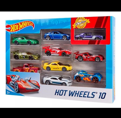 Set De 10 Carros Hot Wheels Para Pequeños Pilotos