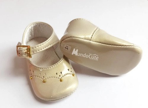 Zapatos Suaves Niña Beige Dorado Bebé Meses Babycute