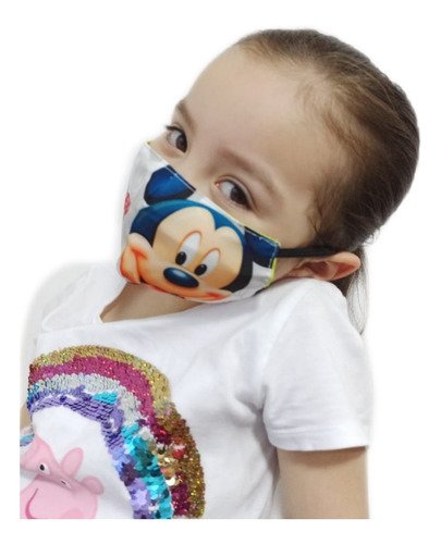 12 Tapabocas Antifluidos Niños Reutilizables