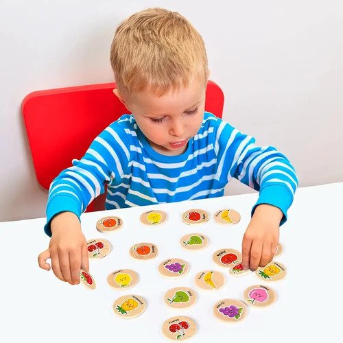 Juego De Memoria Temática Frutas X20 Piezas