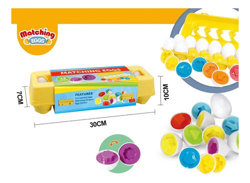D_779622-MCO80809832088_112024-O.jpg Set De 6 Huevos Didácticos Montessori Niños Juego Didáctico