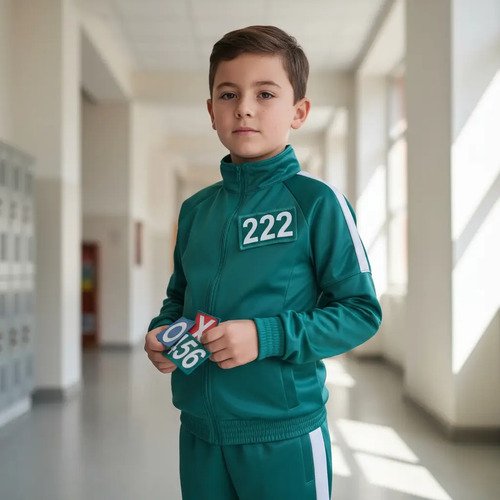 Disfraz Juego De Calamar Unisex  Niños Sudadera Participantes Números Intercambiables