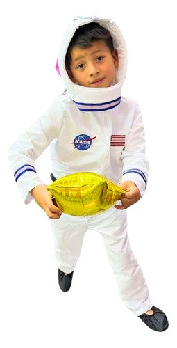 Disfraz Profesiones Traje Astronauta Blanco Todo Incluido Excelente Material