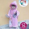 Kit Lluvia Niños Capa Impermeable Paraguas Sombrilla Niñas  Blanco