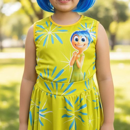D_783139-MCO92417881582_092025-O.jpg Disfraz De Alegría Intensamente Niña - Hermoso Vestido