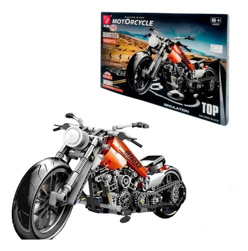 Juego Motocicleta Armable Fichas Niños Piezas Construccion 456