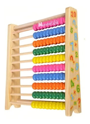 Ábaco Madera Juguetes Didácticos Aprender Montessori