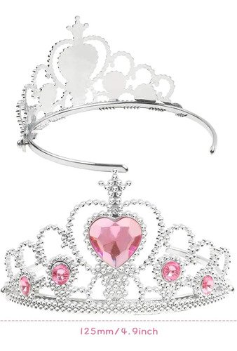 Corona Princesa X6 Unds Accesorio Disfraz Princesa Plateado