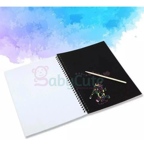 Libreta Mágica Cuaderno Artística Arcoiris Rainbow Scratch