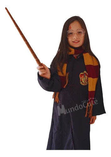 Cosplay Harry Potter Túnica Capa Hogwarts Disfraz Mago Con Accesorios