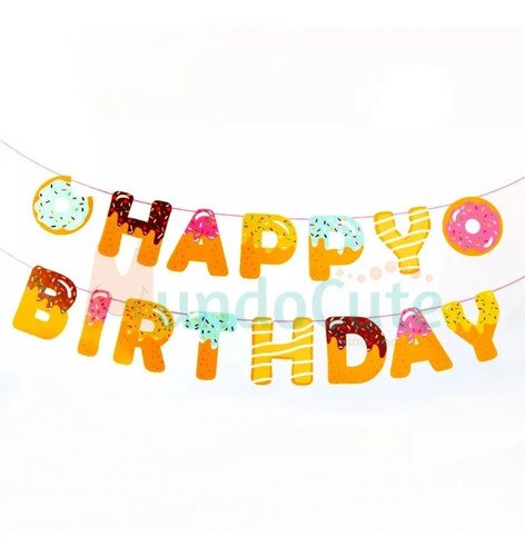 D_788783-MCO45527904325_042021-O.jpg Kit Fiesta Cumpleaños Dulce Donas Decoración