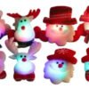 Set De 12 Prendedores Navideños Con Luz - Diseños Navideños! Rojo Prendedor Navideño