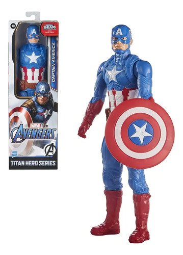 Avengers Capitan America Muñeco Titan Hero 30 Cm Orig Hasbro