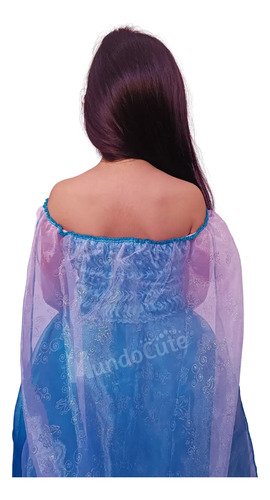 D_790909-MCO79044745061_092024-O.jpg Disfraz Elsa Frozen Niñas Con Corona Y Capa - Mundocute
