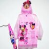Kit Lluvia Niños Capa Impermeable Paraguas Sombrilla Niñas  Blanco