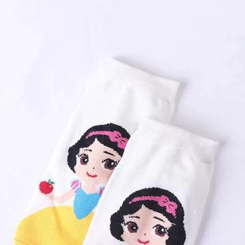 3 Pares De Medias Tobilleras Princesas Originales  Rosa Liso Única Mujer