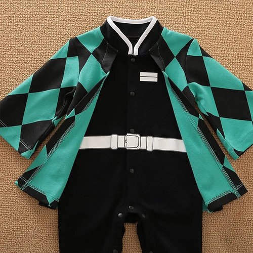 D_791338-MCO93354839212_092025-O.jpg Disfraz Bebe Tanjiro Cosplay Demon Slayer Mameluco
