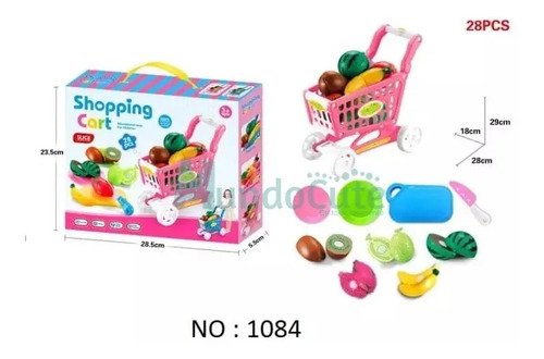 Juguete Carrito Supermercado Con Frutas Y Accesorios Juego