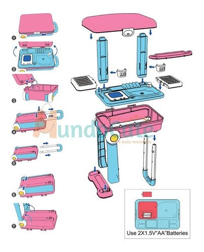 D_793415-MCO44203332769_112020-O.jpg Juguete Cocina Niñas Portatil Juego Accesorios Luz Y Sonido Rosa